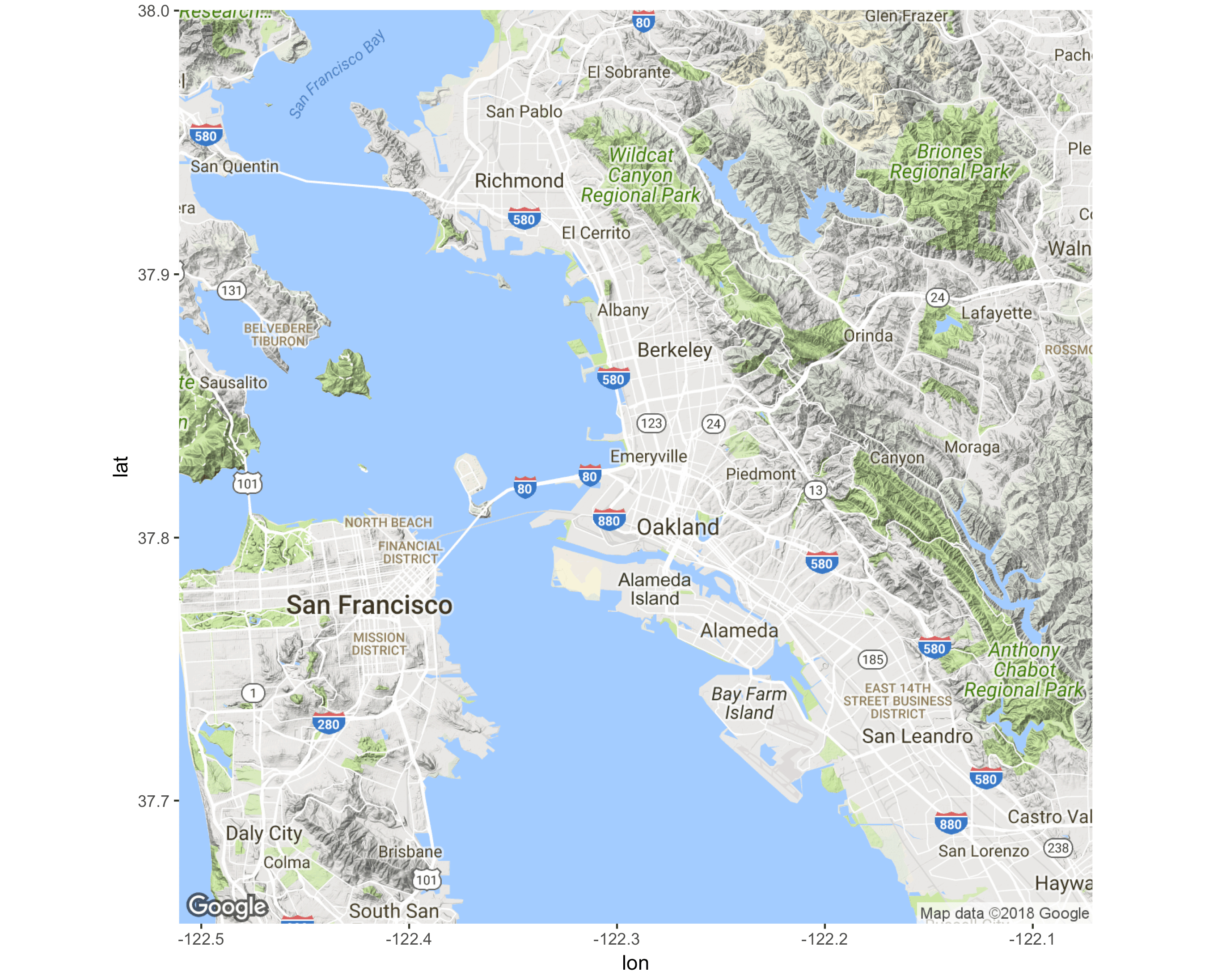 Bay Area map